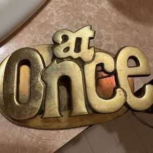 ⭐️🌟⭐️ Vintage PAPER CLIP; brass ; Paper weight